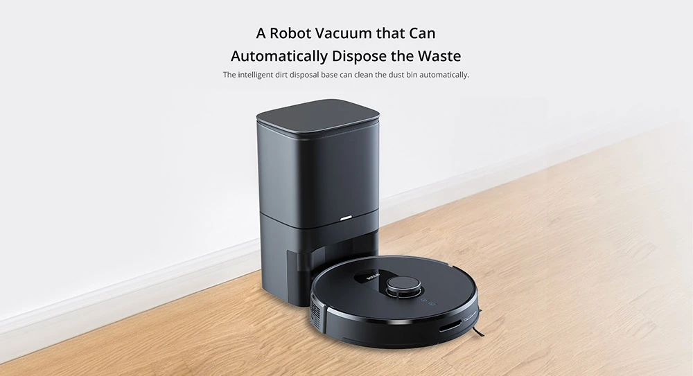 360 S8 Plus Robot Vacuum Cleaner with Base Station, 2700Pa Suction, 300ml Water Tank, 70 Days Dust Storage, 250min Runtime, Auto Charging, LiDAR Navigation, Low Noise, Botslab App