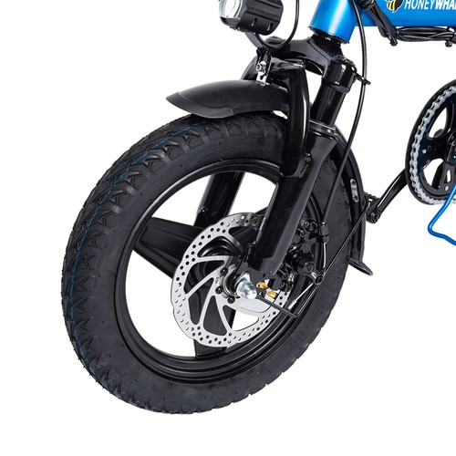 HONEYWHALE S6 Pro 14-inch Electric Bike 350W Brushless Motor 25km/h 48V 15Ah Battery 45-55km Range Six Shock Absorber Disc Brakes - Grey