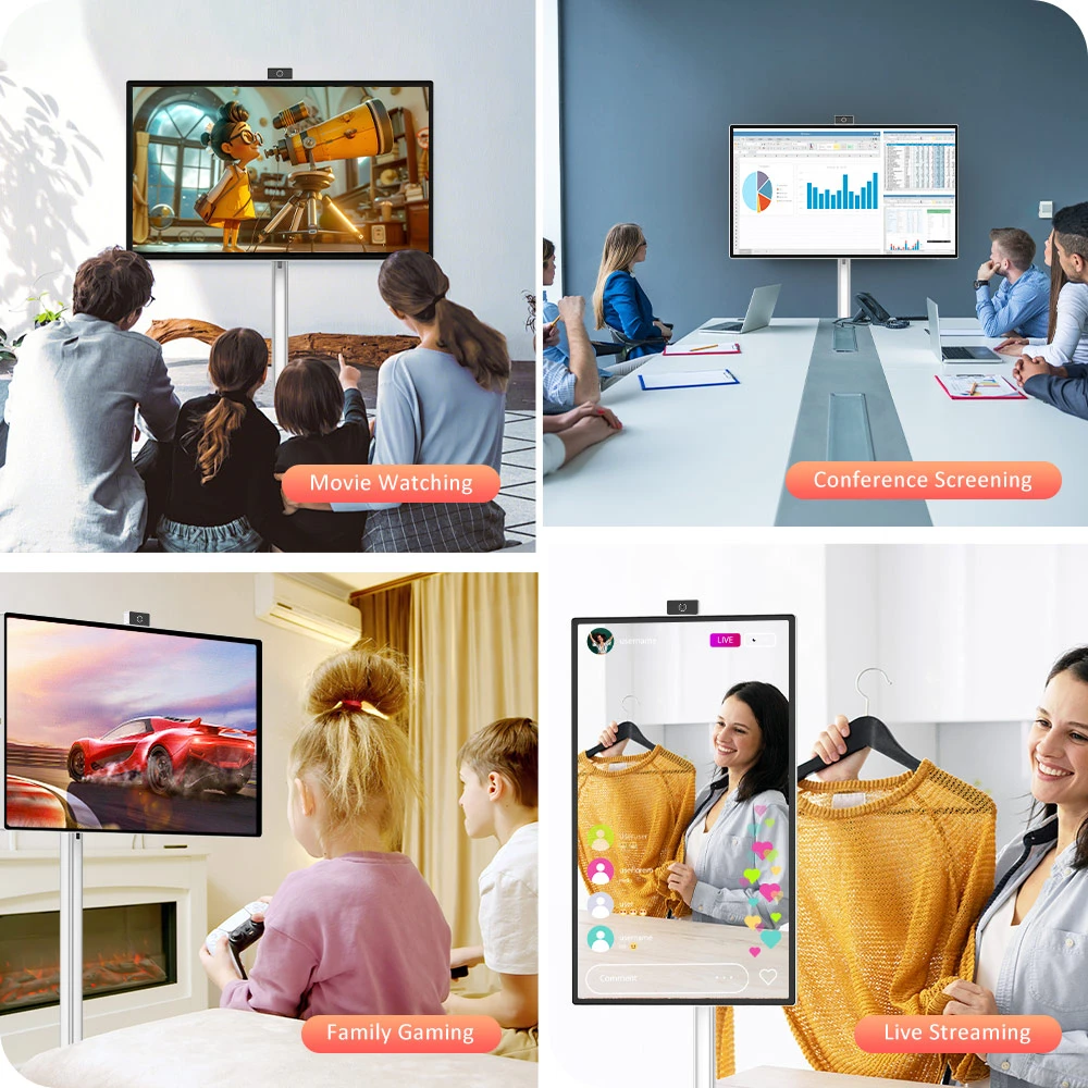 Titan Army V32D4U Pro Flat 16:9 VA UHD 76Hz Portable Smart Screen with Powerful Chipset and Multiple Connection Modes