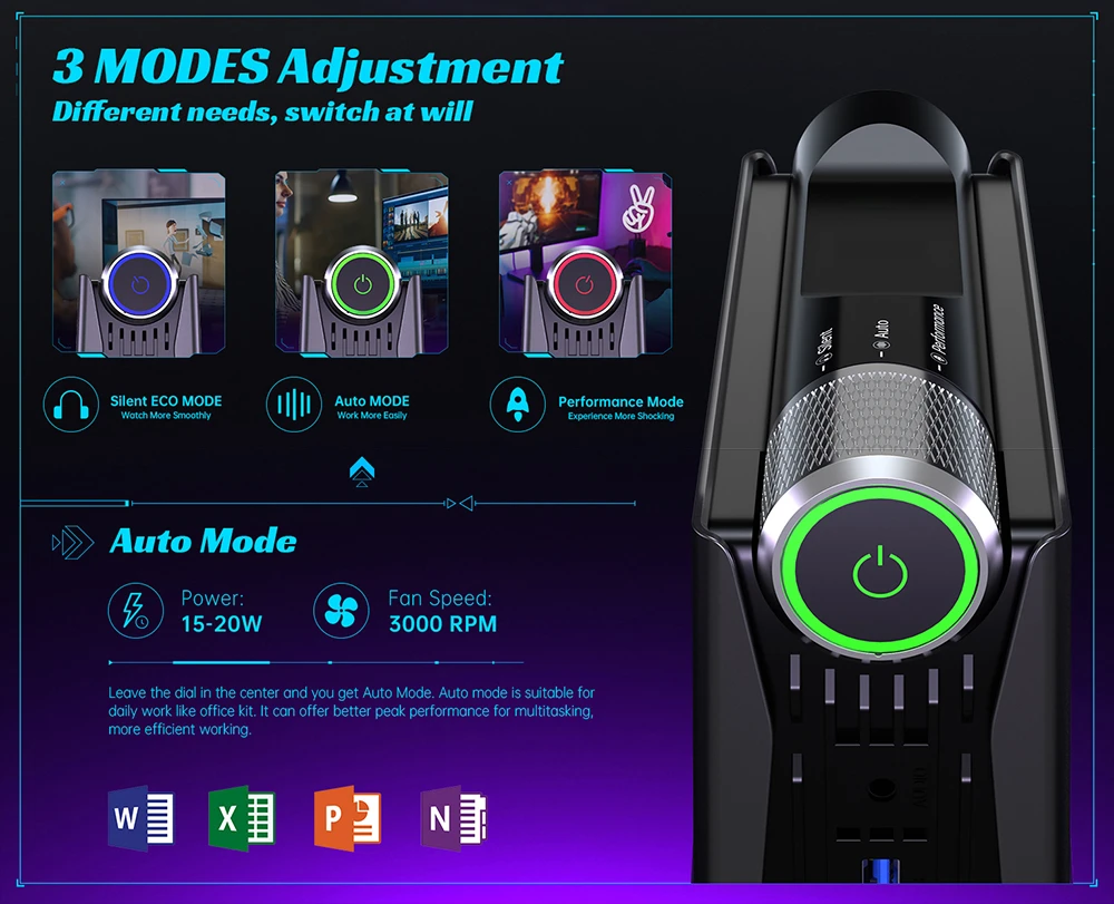 OUVIS AMR5 Gaming Mini PC, AMD Ryzen 5 PRO 5675U 6 πυρήνες έως 4.3GHz, 16GB RAM 512GB SSD, HDMI+DP+Type-C 4K 60Hz τριπλή οθόνη, 4 x USB 3.0 1000Mbps LAN WiFi 5 Bluetooth 5.0, αθόρυβη/balance/performance mode, μικρός επιτραπέζιος υπολογιστής - EU Plug