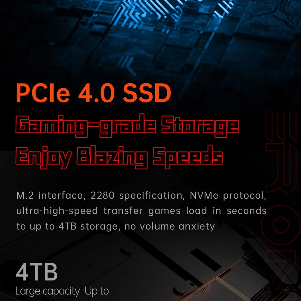 One Netbook OneXPlayer X1 Handheld Gaming PC, AMD Ryzen 7 8840U 8 Cores Max 5.1GHz, 10.95'' 2560*1600 120Hz LTPS Screen, 64GB LPDDR5x 7500MHz RAM 4TB SSD, 1* TF Card 4.0 1* Oculink 2* USB-C 4.0 1* USB 3.2 1* 3.5mm Audio, Harman Sound System - US Plug