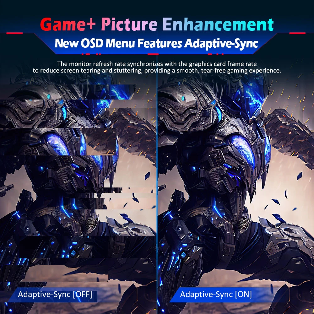 TITAN ARMY P2510H Gaming Monitor, 24.5'' 2 HVA Fast LCD Panel, 1920*1080, 240Hz Refresh Rate, 1ms GTG, HDR10, 99%sRGB, Adaptive-Sync, Dynamic OD, Ultra-Fast Game Mode, 10 Scene Modes, PBP & PIP Split-screen Display, Low Blue Light, VESA Wall Mounting