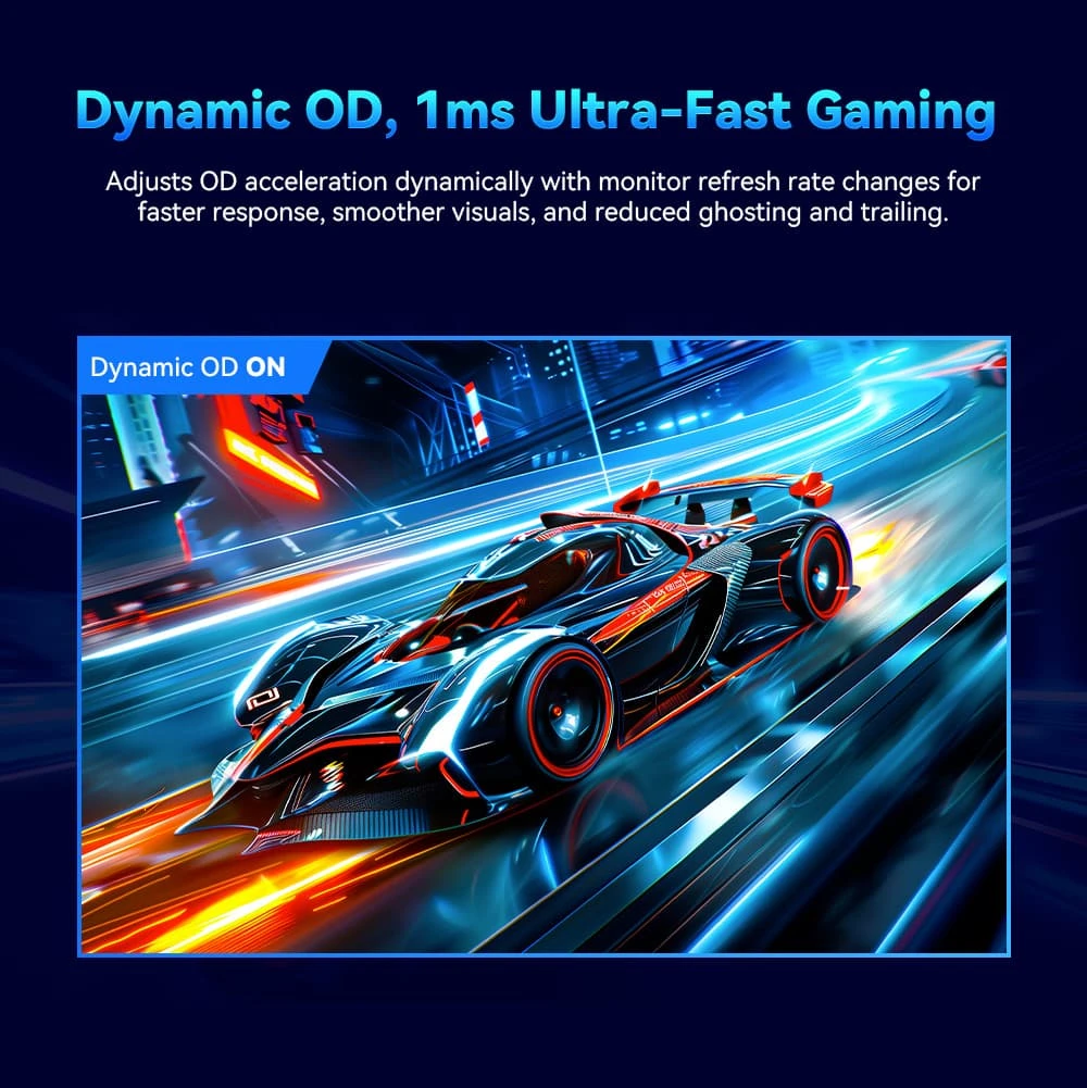 TITAN ARMY P27GR Gaming Monitor, 27-inch 2560*1440 Fast IPS Screen, 180Hz Refresh Rate, 1ms GTG, 99% sRGB, HDR10, Adaptive-Sync, Gaming Mode, Dynamic OD, PBP & PIP Display, Low Blue Light, Adjustable Tilt, VESA Wall Mounting