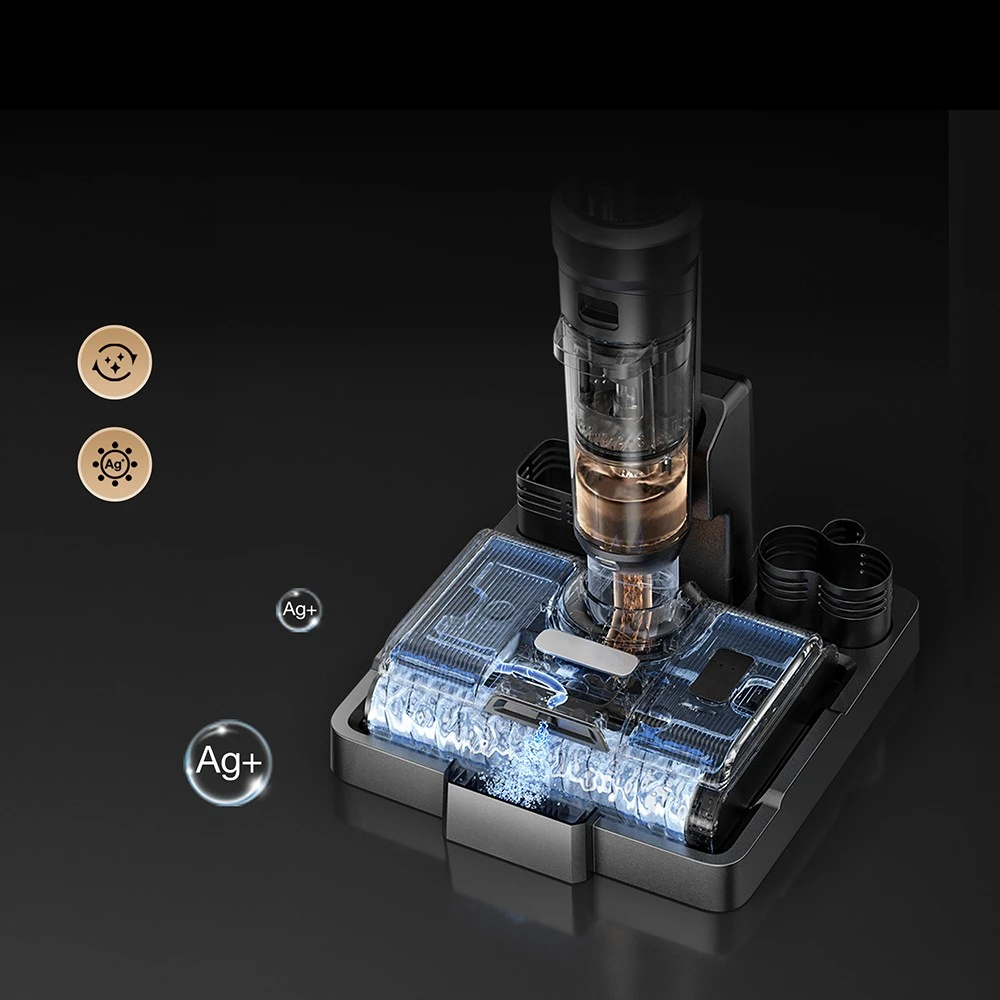 JIMMY PW11 Pro review - 4-in-1 cleaning machine 13 The complete package contents of the JIMMY PW11 Pro with the different heads and the dock.