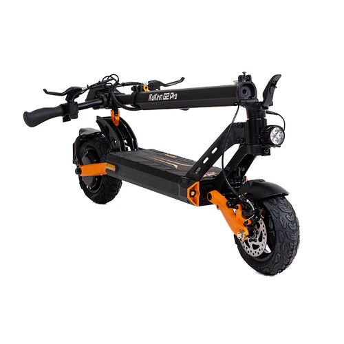 KuKirin G2 Pro 2024 New version Folding Electric Scooter 9.0x3.0 Inch Tubeless Vacuum Tire 600W Motor 48V 15.6Ah Battery 58km Max Range, HD LCD Display Dual Disc Brake Led Light Spring Shock Absorber, Detachable Seat Turn signal light
