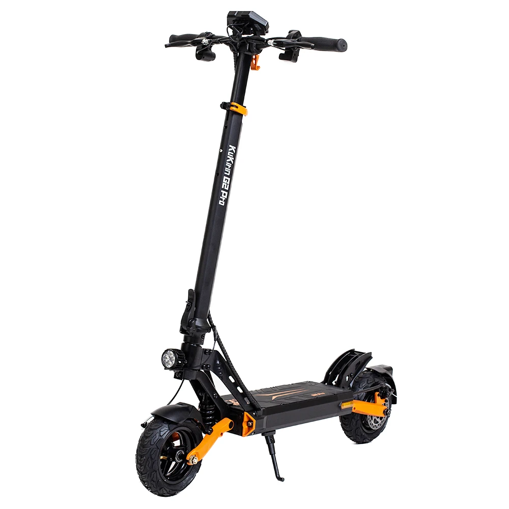 Trottinette électrique pliable KuKirin G2 Pro 2024, nouvelle version, pneus sans chambre à air de 9,0 x 3,0 pouces, moteur 600 W, batterie 48 V 15,6 Ah, autonomie maximale de 58 km, écran LCD HD, double frein à disque, éclairage LED, amortisseur à ressort, siège amovible, clignotant