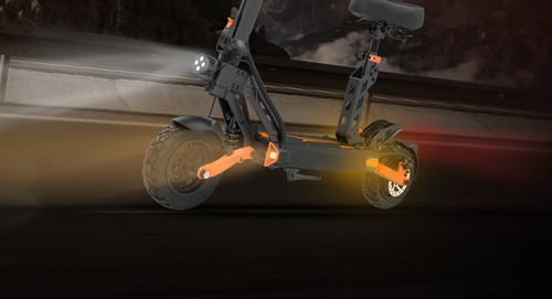 KuKirin G2 Pro 2024 New version Folding Electric Scooter 9.0x3.0 Inch Tubeless Vacuum Tire 600W Motor 48V 15.6Ah Battery 58km Max Range, HD LCD Display Dual Disc Brake Led Light Spring Shock Absorber, Detachable Seat Turn signal light