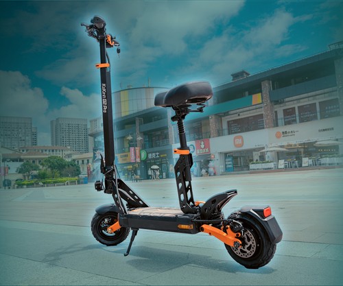 KuKirin G2 Pro 2024 New version Folding Electric Scooter 9.0x3.0 Inch Tubeless Vacuum Tire 600W Motor 48V 15.6Ah Battery 58km Max Range, HD LCD Display Dual Disc Brake Led Light Spring Shock Absorber, Detachable Seat Turn signal light