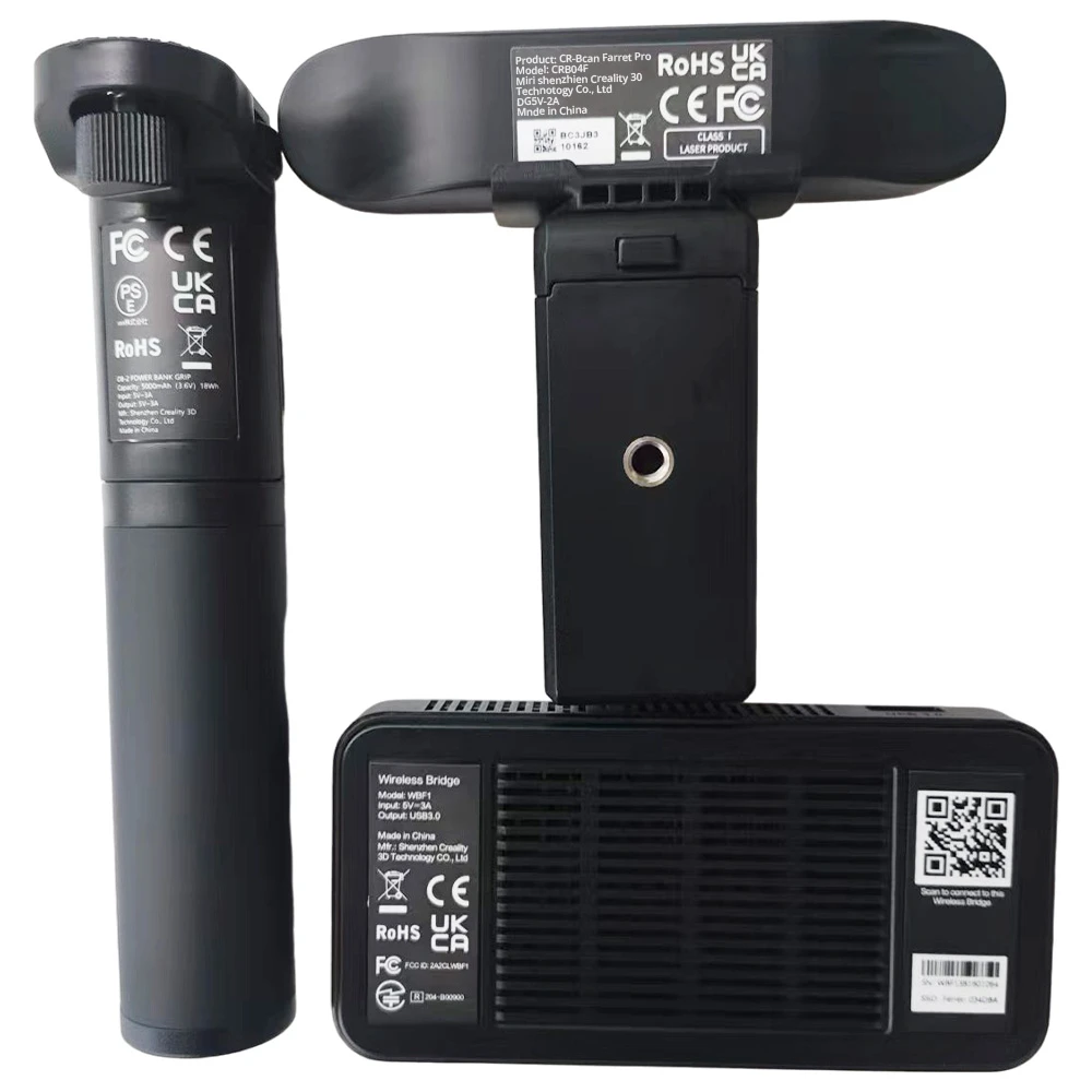 Scanner 3D Creality CR-Scan Ferret Pro, vitesse de numérisation jusqu'à 30 ips, précision de 0,1 mm, distance de travail de 150 à 700 mm, plage de capture unique de 560 x 820 mm, numérisation minimale de 150 x 150 mm, connexion sans fil