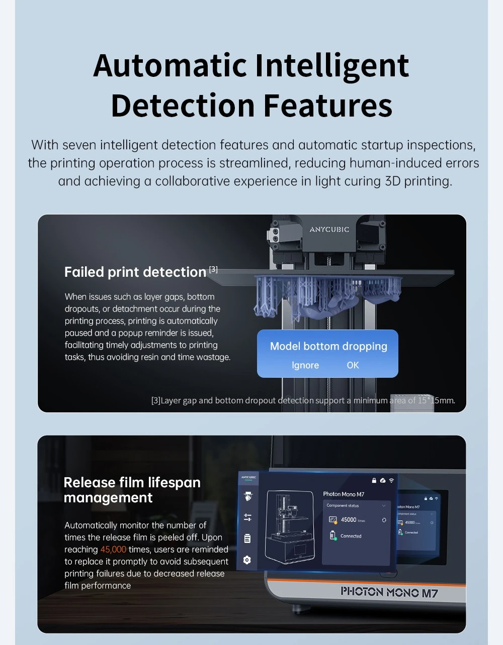 Anycubic Photon Mono M7 Resin 3D Printer, 90mm/h Print Speed, 14K COB Source, 10.1inch Mono LCD, Dynamic Light-off, Leveling-free, 223*126*230mm