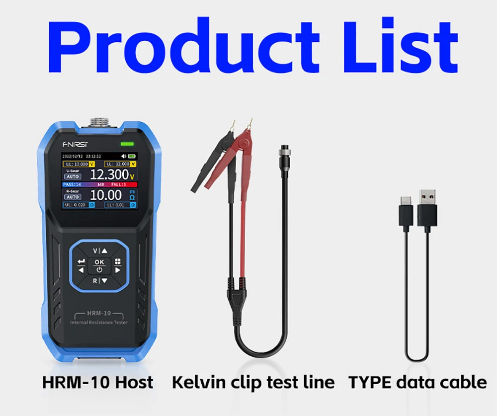 FNIRSI HRM-10 Battery Voltage Internal Resistance Tester