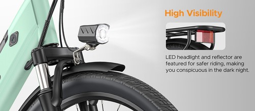 Vélo électrique HillMiles Milecity – 36V 13AH, 250W, 25km/h, Gris, Adulte Unisexe, Neuf