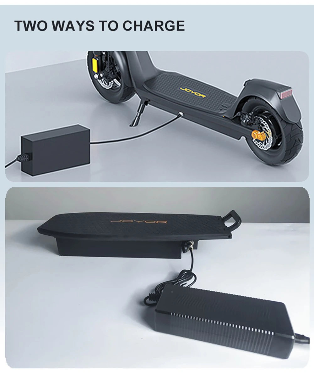 JOYOR C10E Electric Scooter, ABE Certification, 500W Motor, 48V 10.4AH Battery, 10-inch Tires, 20km/h Max Speed, 40km Range, Front & Rear Disc Brake, Front Shock Absorber