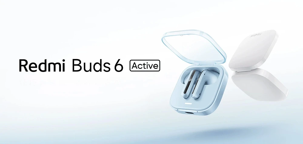 Écouteurs actifs Redmi Buds 6, Bluetooth 5.4, suppression du bruit pour les appels, 5 modes de réglage, jusqu'à 30 heures d'autonomie de la batterie - Bleu