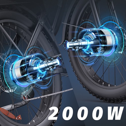 Samebike LO26-Plus Vélo électrique 1000 W 48 V 15 Ah Bleu