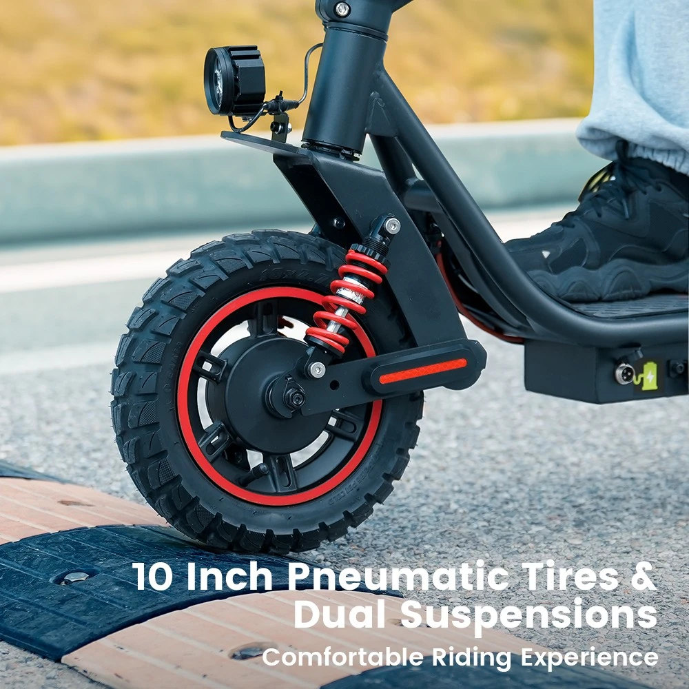 iScooter i10 Pro Electric Scooter, 800W Motor, 48V 15Ah Battery, 10-inch Tires, 45km/h Max Speed, 60km Range, Electronic Brake & Drum Brake, Front & Rear Suspension, LED Display, App Control