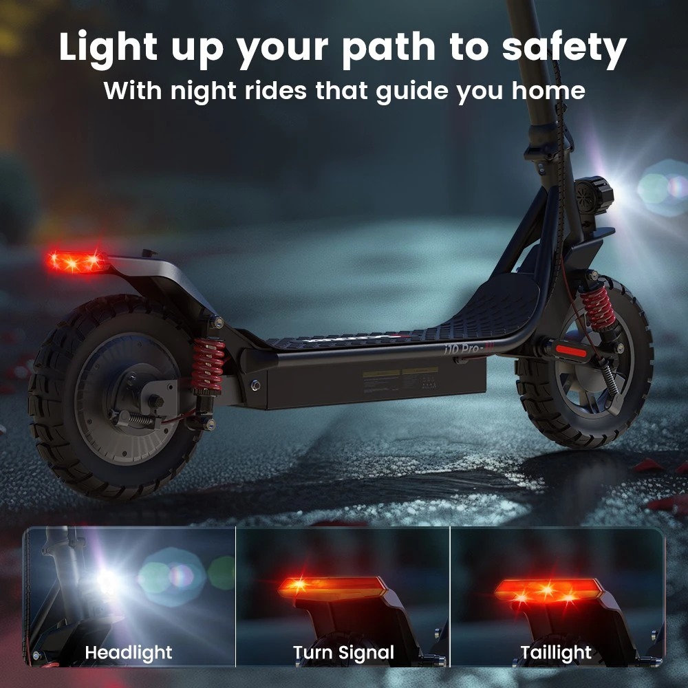 iScooter i10 Pro Electric Scooter, 800W Motor, 48V 15Ah Battery, 10-inch Tires, 45km/h Max Speed, 60km Range, Electronic Brake & Drum Brake, Front & Rear Suspension, LED Display, App Control