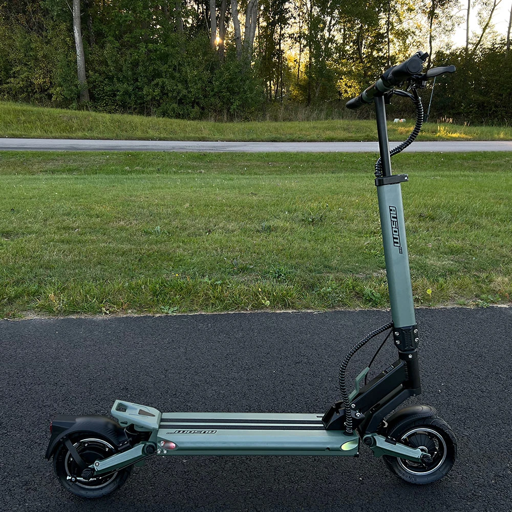 Ausom GX1 Electric Scooter 20km/h 500W Motor 48V 15.6Ah Battery 9" Pneumatic Tire up to 80km Max Range NFC Lock 46% Effortless Climbing Height adjustable