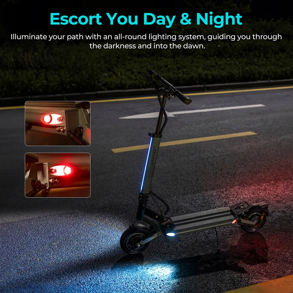 Ausom GX1 Electric Scooter, 500W Motor, 48V 15.6Ah Battery, 9