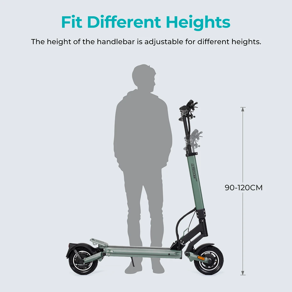 Ausom GX1 Electric Scooter, 500W Motor, 48V 15.6Ah Battery, 9