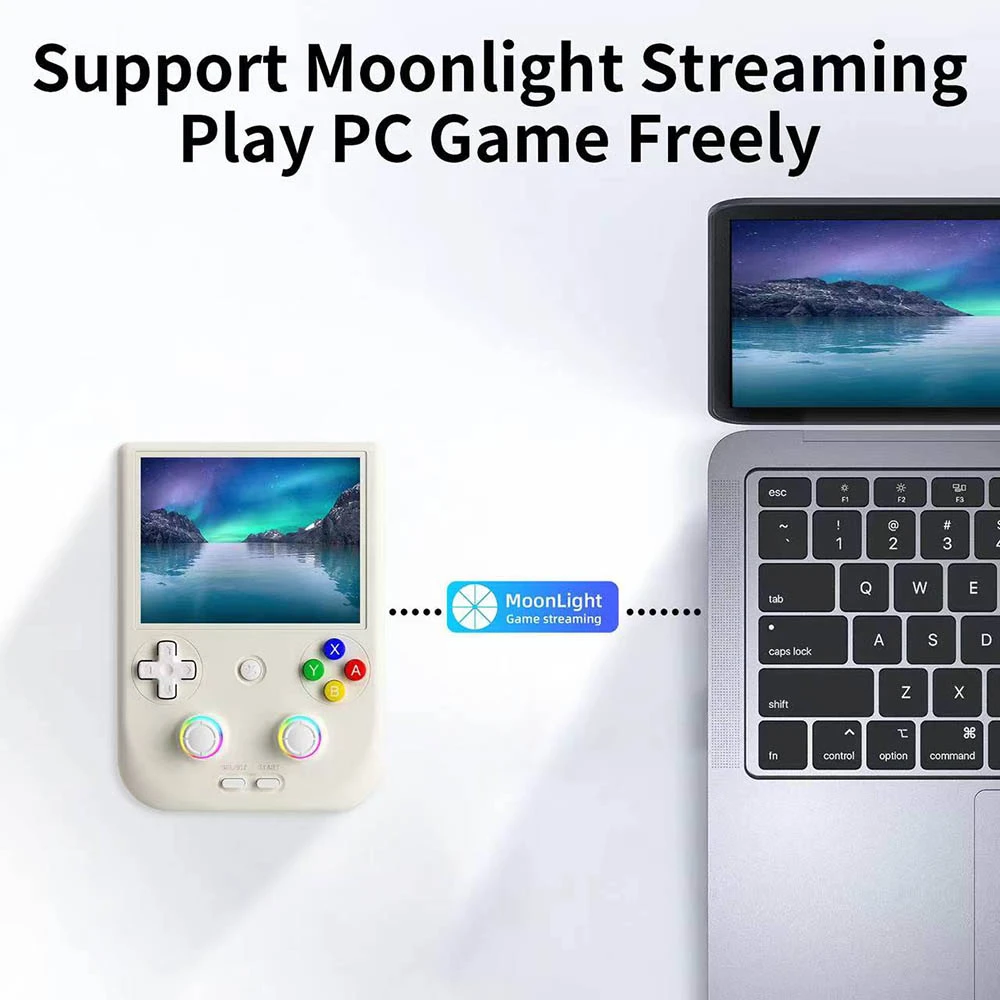 ANBERNIC RG406V Android 13 Game Console, 4-inch 960*720P IPS Touchscreen, 8GB LPDDR4 +128GB UFS2.2, 256GB TF Card 9000+ Games, 1080p Output, 5G WiFi, Bluetooth 5.0, Moonlight Streaming - Black