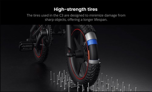 DYU C3 elektrischer Antrieb, 250 W Leistung, 36 V 7,5 AH Batterie, 14 km/h Geschwindigkeit, 25 km/h maximale Geschwindigkeit, 37 km Geschwindigkeit, Geschwindigkeit und Geschwindigkeit