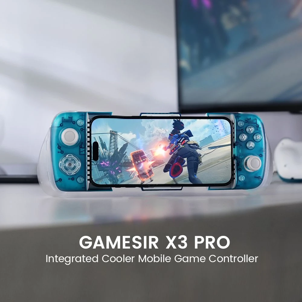 GameSir X3 Pro Type-C Mobile Gaming Controller, Cooling Fan, Hall Effect Sticks, Dual Rumble Motors, 6-axis Gyroscope, Compatible with iPhone 15 Series and Android