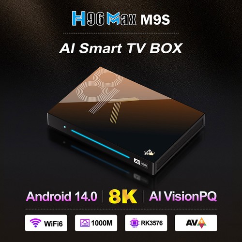 テレビボックス　tvbox Newest H96 MAX M9 Android 14 Smart TV Box Octa Core RK3576