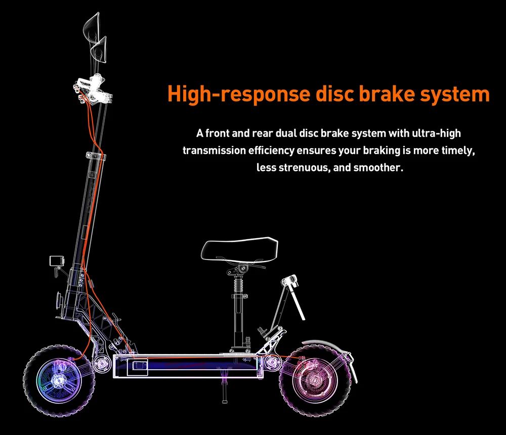 JOYOR S8E Electric Scooter, 800W Motor, 48V 26AH Battery, 10 Inch Tires, 45km/h Max Speed, 80km Range, Front & Rear Disc Brake, Front & Rear Shock Absorber