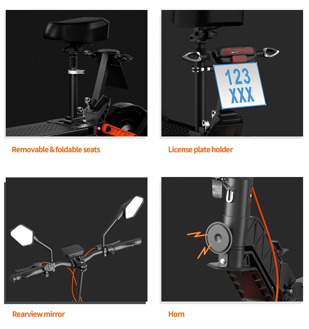 JOYOR S8E Electric Scooter, 800W Motor, 48V 26AH Battery, 10 Inch Tires, 45km/h Max Speed, 80km Range, Front & Rear Disc Brake, Front & Rear Shock Absorber