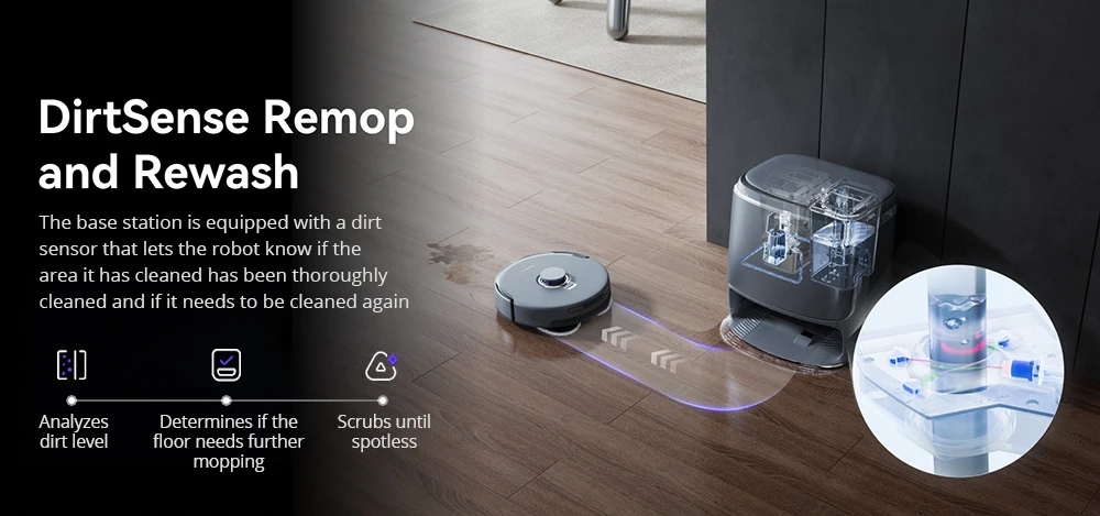 Narwal Freo Z Ultra Robot Vacuum and Mop with Base Station, 12,000Pa Power, Self-Empty, Dual-camera, Zero-Tangling, 120-day Maintenance-Free, Auto Mop Lifting To 12mm, Tri-Laser Obstacle Avoidance, AI-Adaptive Hot Water Washing & Drying - Gray