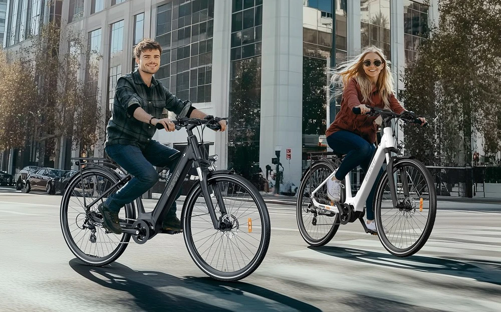 Bicicleta electrica ONESPORT OT07, motor BAFANG 250W, baterie 36V 10.4AH, 27.5