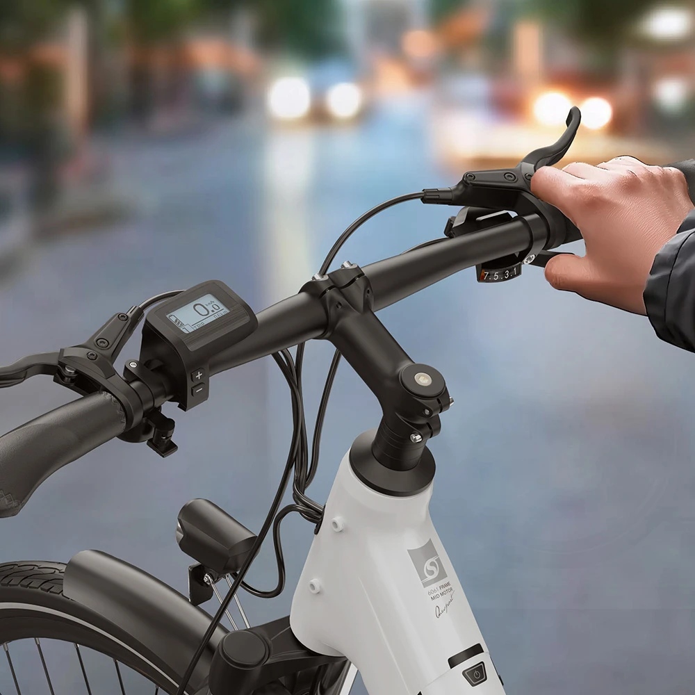 Bicicleta electrica ONESPORT OT07, motor BAFANG 250W, baterie 36V 10.4AH, 27.5