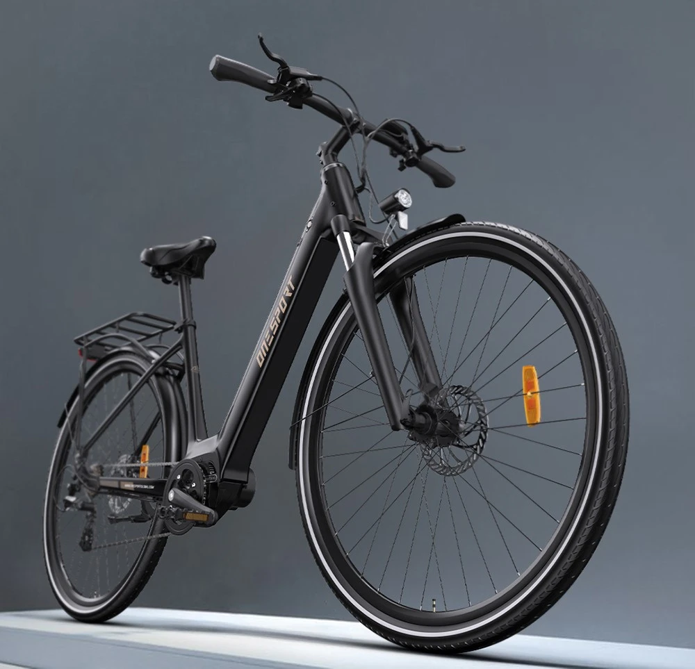 Bicicleta electrica ONESPORT OT07, motor BAFANG 250W, baterie 36V 10.4AH, 27.5