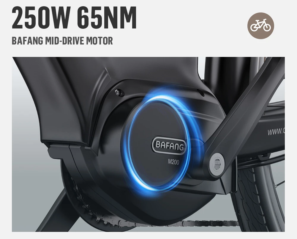 Bicicleta electrica ONESPORT OT07, motor BAFANG 250W, baterie 36V 10.4AH, 27.5