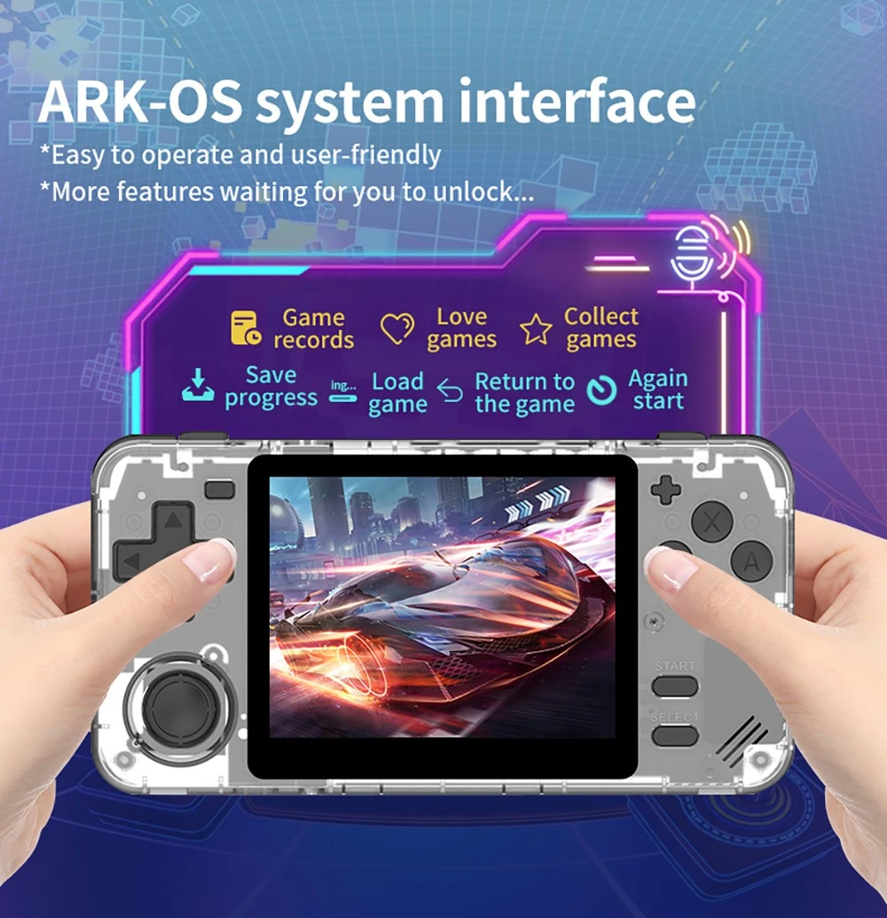 【新品】POWKIDDY RGB10X イエロー【エミュ機】 Powkiddy RGB10X ハンドヘルド ゲーム コンソール 64GB イエロー
