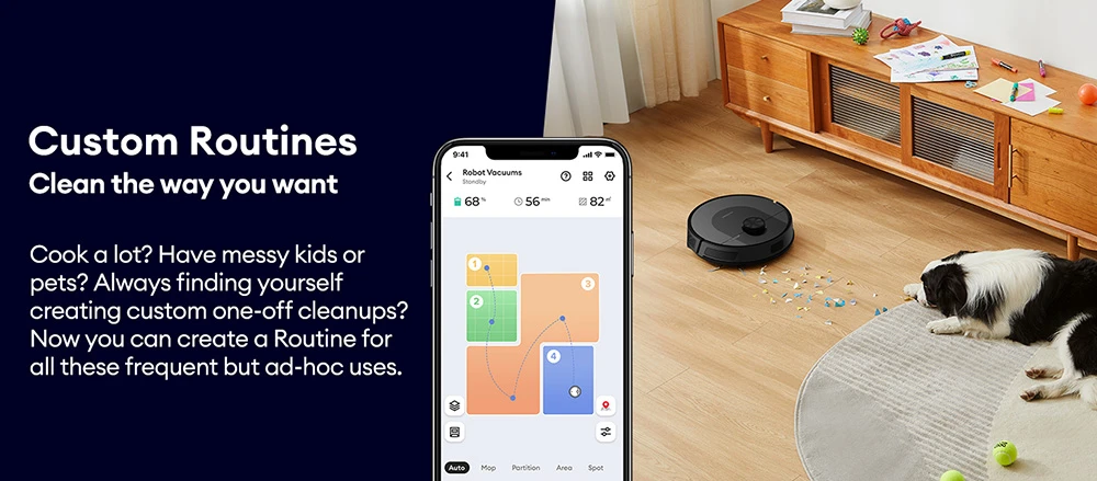 Ultenic D10 Robot Vacuum Cleaner, 15min LiDAR Quick Map, 4000Pa Suction, 120min Runtime, Carpet Auto-Boost, No-Go Zone, Time Scheduled, Siri/Alexa/APP Remote Control, for Hardwood, Tiles, Carpet, etc.