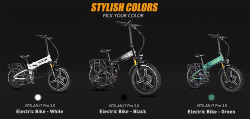 Vélo électrique Vitilan I7 Pro 3.0, moteur 750 W, batterie 48 V 20 Ah, gros pneu 20 x 4,0 pouces, vitesse maximale 45 km/h, autonomie maximale 110 km, frein à disque hydraulique, amortisseur arrière à suspension hydraulique, fourche avant à suspension pneumatique, Shimano 8 vitesses - Blanc