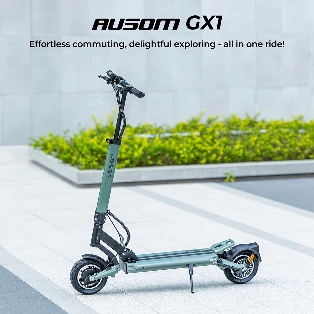 Ausom GX1 Electric Scooter, 500W Motor, 48V 15.6Ah Battery, 9