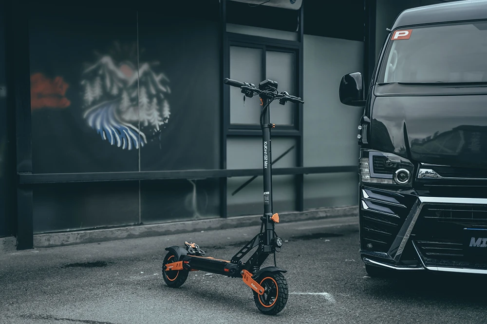 Trottinette électrique KuKirin G2 Max Pneus tout-terrain de 10 pouces Moteur 1000 W Vitesse maximale de 55 km/h Batterie 48 V 20 Ah Autonomie de 80 km Charge maximale de 120 kg Siège amovible Hauteur réglable