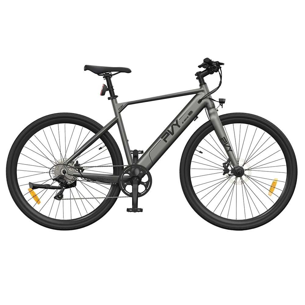 PVY P30 Electric Bike 27.5*2.1-inch Tire 500W Motor 50N.M Torque Sensor 36V 13.5Ah Battery 100km Max Range Hydraulic Disc Brake SHIMANO 9-speed Aluminum Alloy IP66 Waterproof - Grey