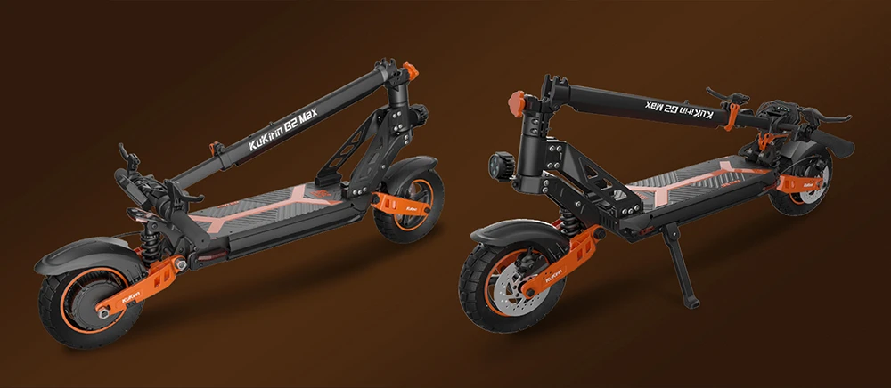 Trottinette électrique KuKirin G2 Max Pneus tout-terrain de 10 pouces Moteur 1000 W Vitesse maximale de 55 km/h Batterie 48 V 20 Ah Autonomie de 80 km Charge maximale de 120 kg Siège amovible Hauteur réglable