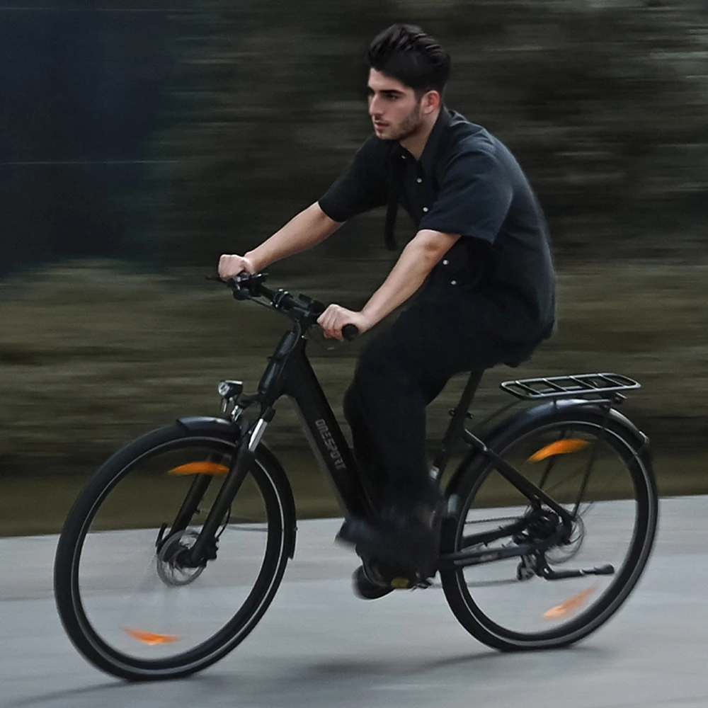 Bicicleta electrica Onesport OT07, motor BAFANG 250W, baterie 36V 10.4AH, 27.5