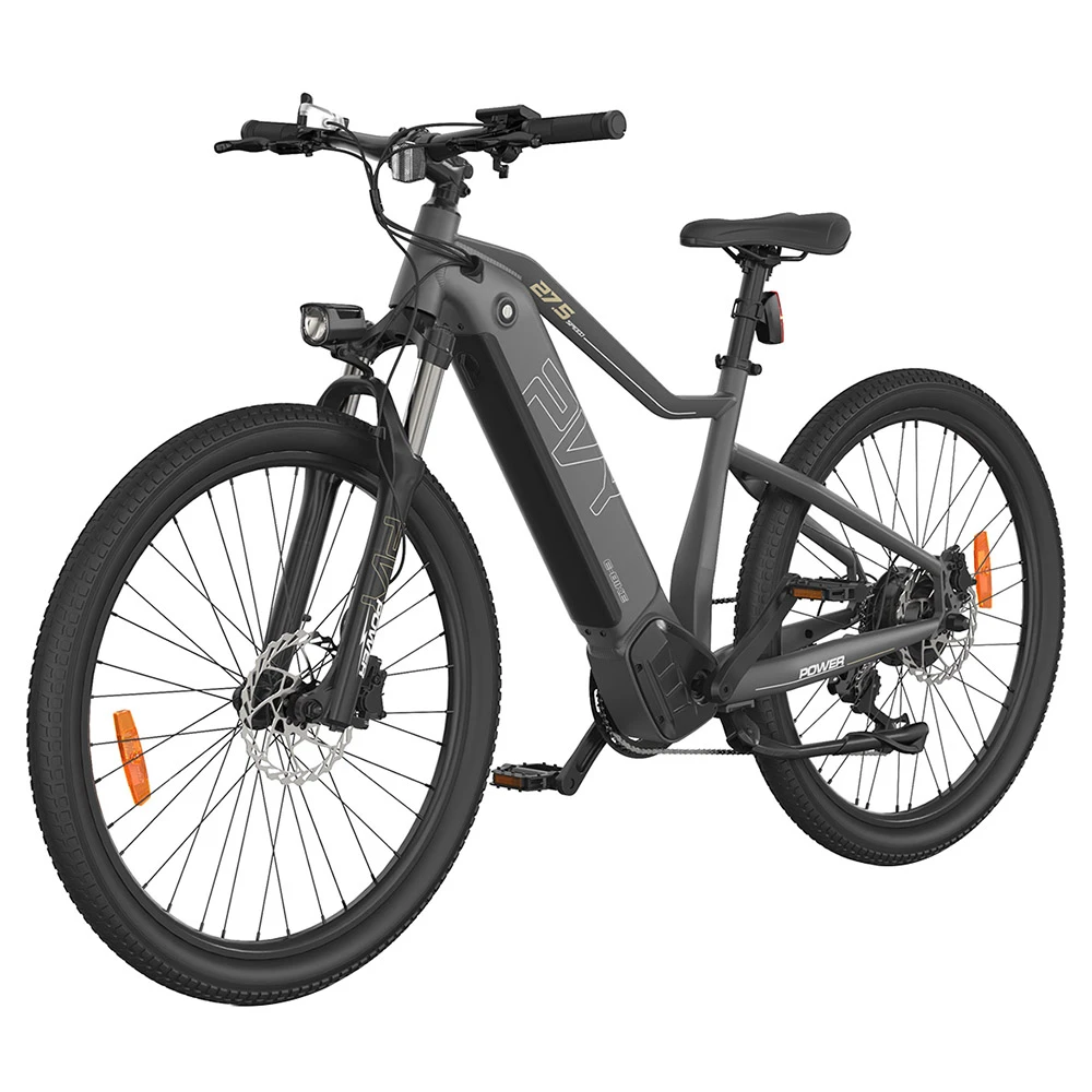 PVY Power Electric Bike 1000W Motor 48V 16.5Ah Battery 100km Range 27.5*2.1-inch Tire Hydraulic Disc Brake Shock Absorbing Fork SHIMANO 7-speed IP66 Waterproof - Grey