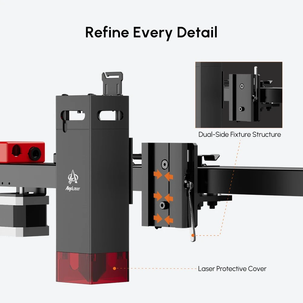 AlgoLaser Alpha 10W Laser Engraver, 400mm/s Engraving Speed, 400*400mm (157.5*157.5inch)