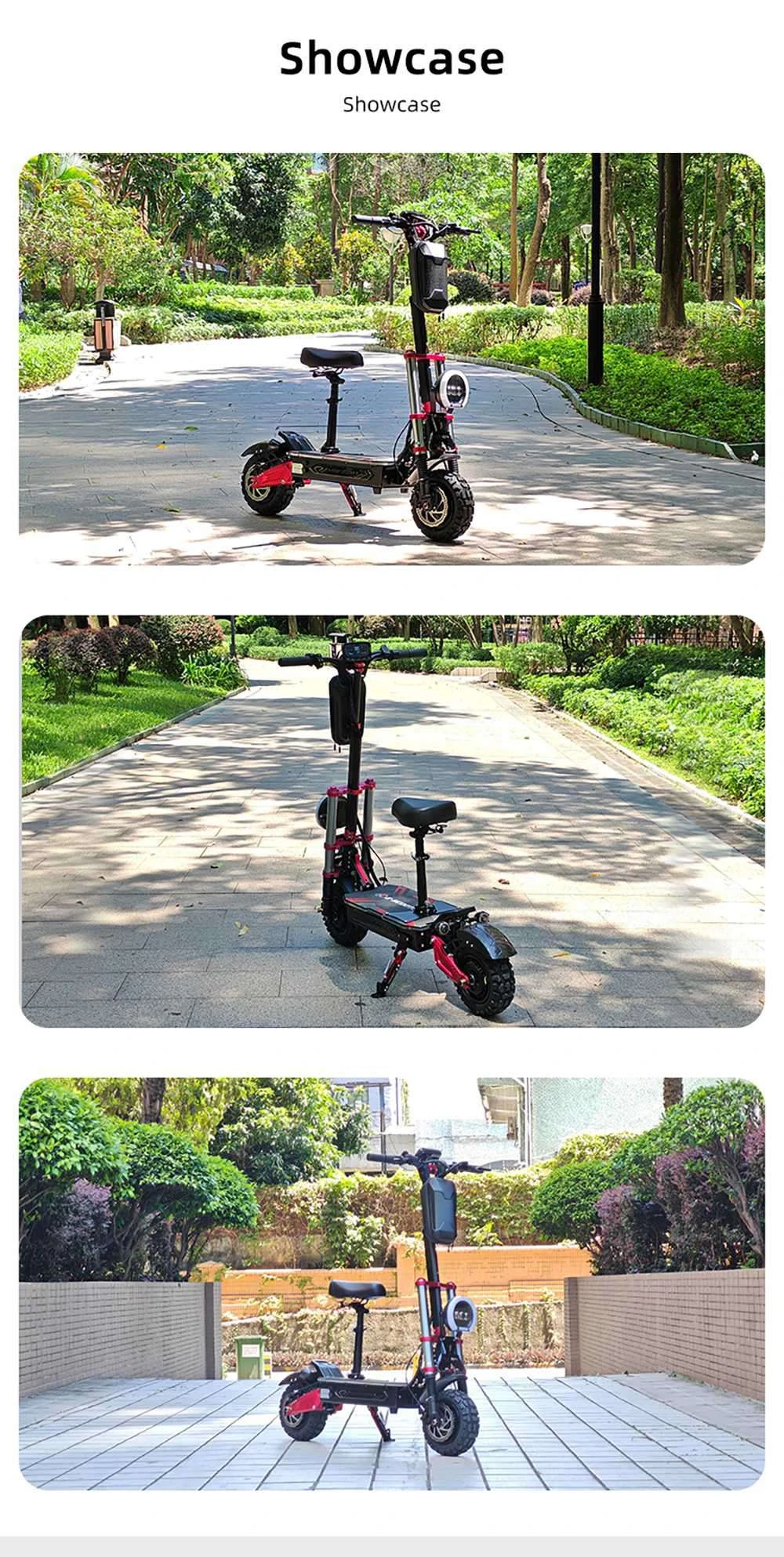 BOYUEDA S5-11 Electric Scooter, 2*3000W Motor, 60V 38AH Battery, 11-inch Tire, 85km/h Max Speed, 120km Range, Dual Hydraulic Disc Brakes, Hydraulic Shock Absorber, LCD Display