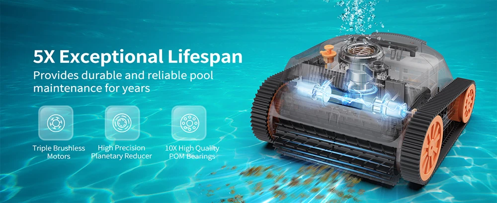 CoasTeering Nebula Cordless Robotic Pool Cleaner, 180 Mins Runtime, Wall Climbing & Waterline Cleaning, Brushless Motors, Smart Navigation, Cleaning Inground Pools up to 3229 Sq.ft