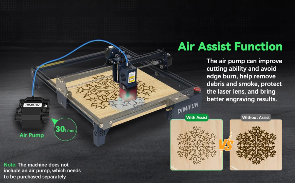 DIMIFUN DM6 B12 12W Laser Engraving Machine, Eye Protection, 0.01mm Accuracy, 0.06mm Spot, 12000mm/min Speed, 330*330mm