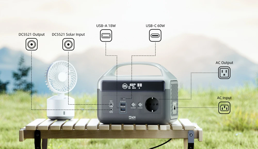 DaranEner NEOZ Portable Power Station, 300W 179.2Wh LiFePO4 Battery, LED Fashlight, 1.5hrs Fast Charging