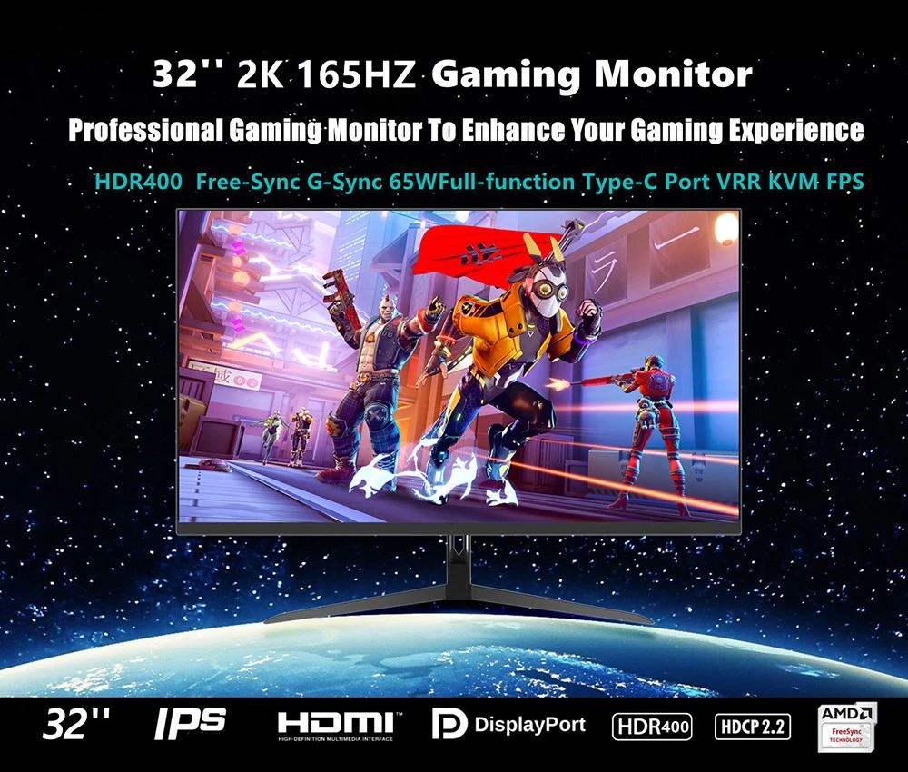 FYHXele FY32QH 32 gaming monitor IPS panel 2K